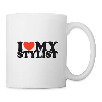 J’aime ma chemise coeur Styliste - Mug blanc - blanc - Droite