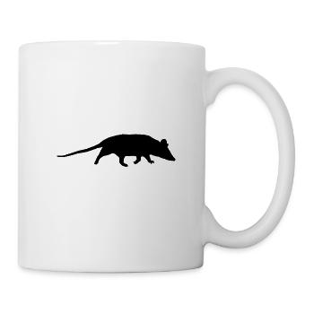 Opossum Silhouette schwarz - Tasse - Weiß - Rechts