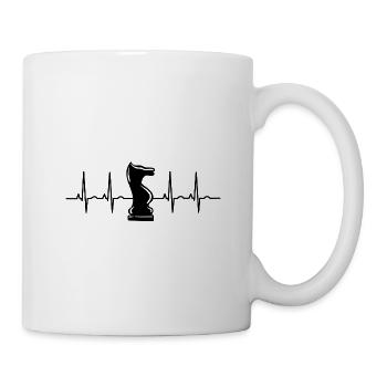 Schachspieler Schach Schachfigur EKG Schachmatt - Tasse - Weiß - Rechts