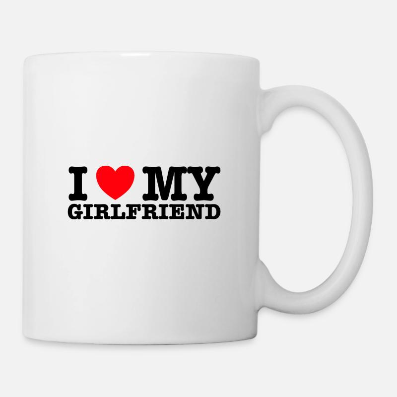 I Love My Girlfriend - Mug blanc - blanc