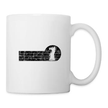 Retro Schach Schachspieler Schachmatt Schachfigur - Tasse - Weiß - Rechts