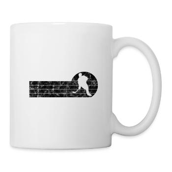 Ice Hockey Ice Hockey Retro Skates Puck Ice - Mug - white - Right