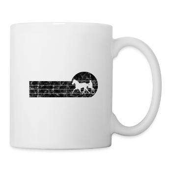Trotter trotting races in retro or vintage style - Mug - white - Right