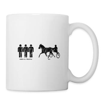 Trotter courses de trot dans un style rétro ou vintage - Mug blanc - blanc - Droite