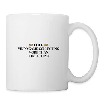 J’aime collectionner les jeux vidéo plus que les hommes - Mug blanc - blanc - Droite