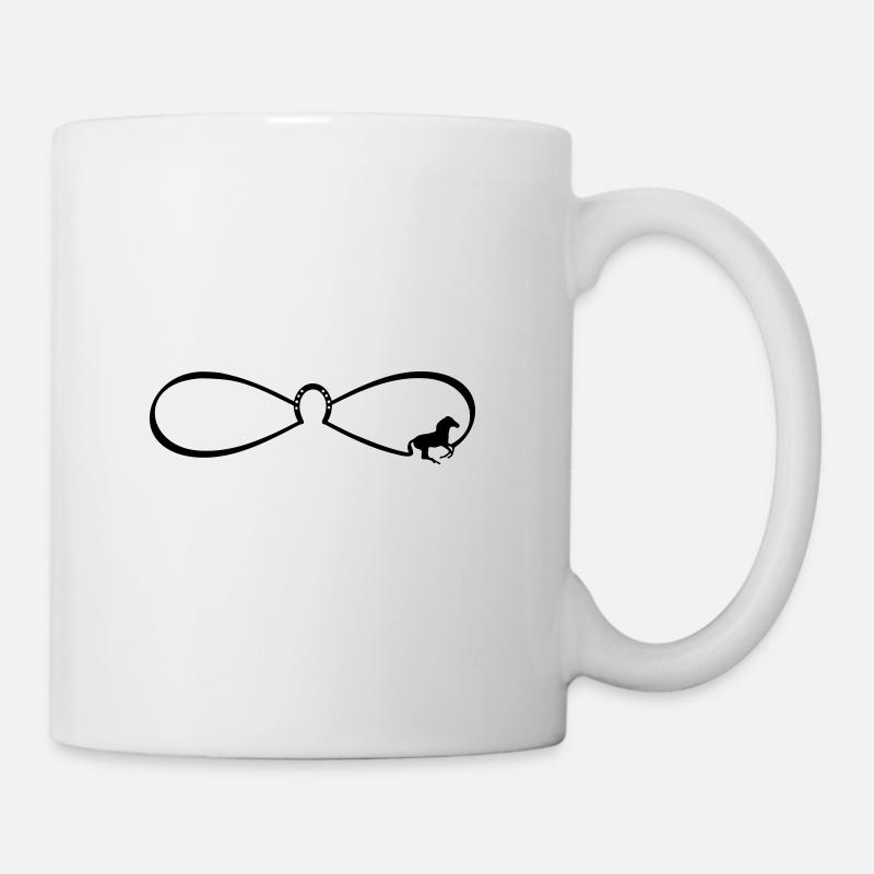 les amateurs de chevaux de cheval cavalier de saut infini - Mug blanc - blanc