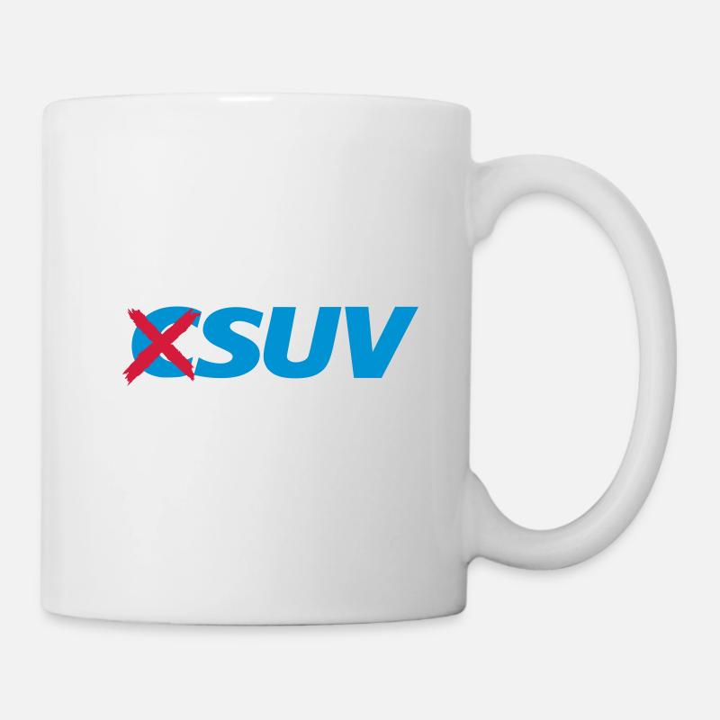 CSUV MOINS DE VOITURES - Mug blanc - blanc