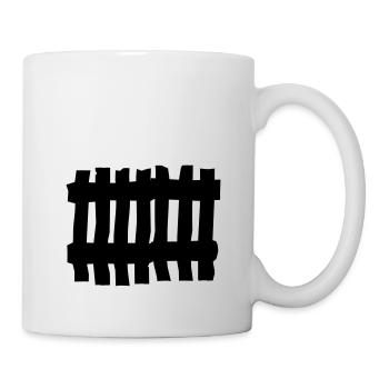 mask fence speechless - Mug - white - Right