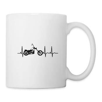 Biker Motorcycle Chopper Bobber Retro Motorcyclist - Mug - white - Right