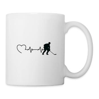 Eishockey im Herzschlag Style für Kinder - Tasse - Weiß - Rechts