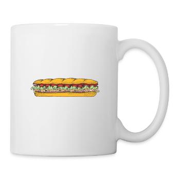 pain sandwich petit grille-pain fruehstueck25 - Mug blanc - blanc - Droite
