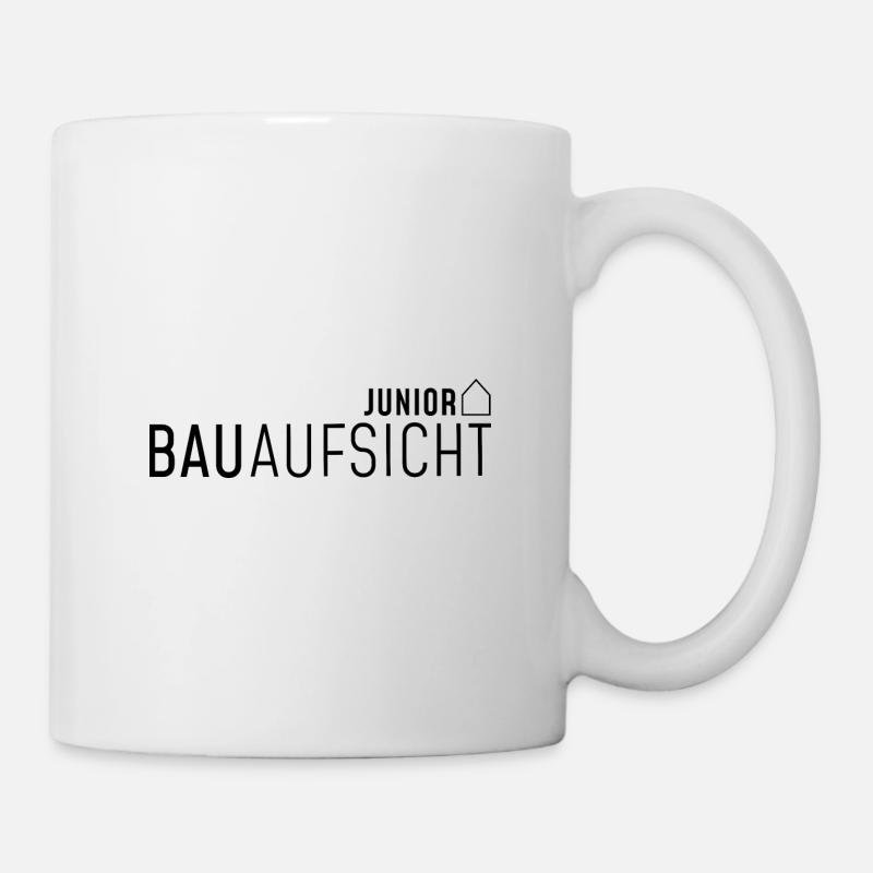 Bauaufsicht Junior - Kontrolle - Tasse - Weiß