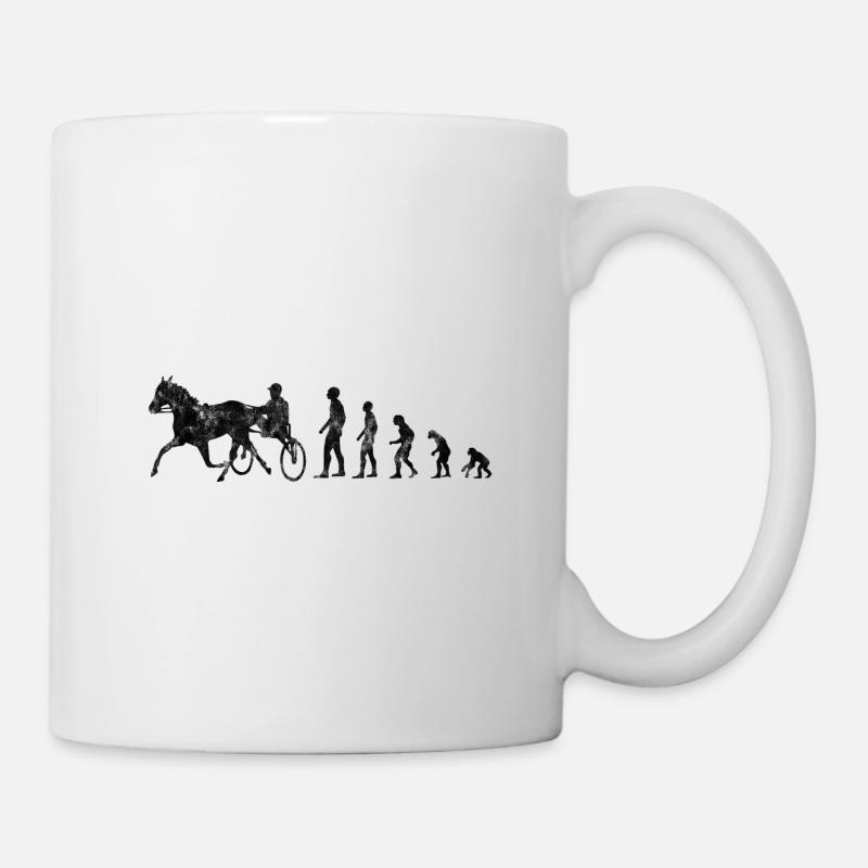 Traber Trabrennen im Evolution Style - Tasse - Weiß