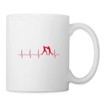 Boxer heartbeat boxing boxing martial arts sports - Mug - white - Right