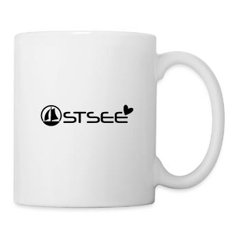Ostsee mit Boot und Herz [black] - Tasse - Weiß - Rechts