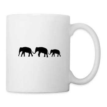 Elephant Family - Elephant Africa Nature Climate - Mug - white - Right