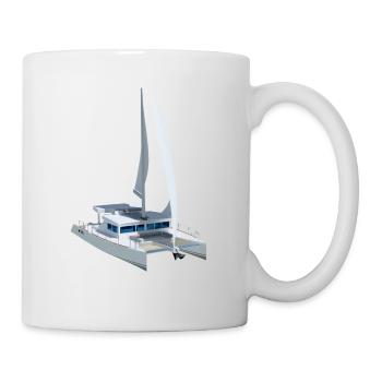 3D Katamaran - Tasse - Weiß - Rechts