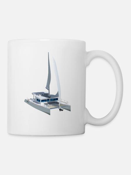 3D Katamaran - Tasse - Weiß