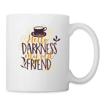 Hello darkness my old addiction dark friend-coffee - Mug - white - Right