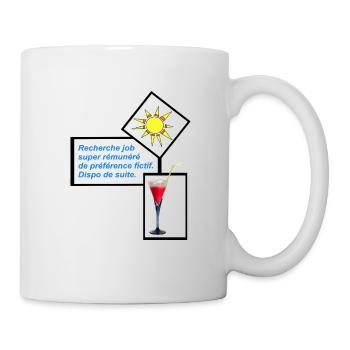 Recherche job ... de préférence fictif. - Mug blanc - blanc - Droite