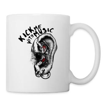 Kick me avec de la musique - Mug blanc - blanc - Droite