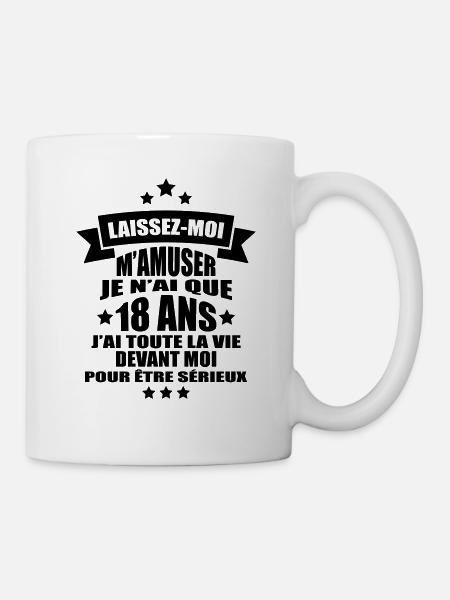 laissez-moi m'amuser je n'ai que 18 ans - Mug blanc - blanc