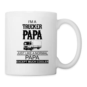 Trucker | LKW | Papa - Tasse - Weiß - Rechts