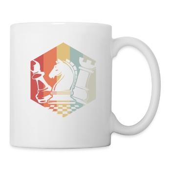 Échecs rétro - Mug blanc - blanc - Droite