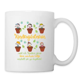 Kindergärtnerin - Tasse - Weiß - Rechts