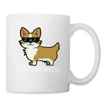 Lustiges inkognito Corgi-Hundehaustier-Liebes-Welpen-Geschenk - Tasse - Weiß - Rechts
