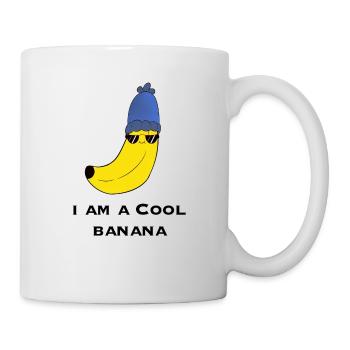 Banane / Banana - I AM A COOL BANANA - Tasse - Weiß - Rechts