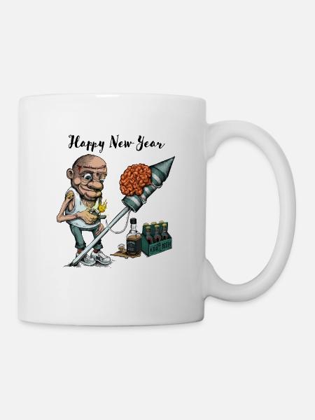 Frohes neues Jahr - Tasse - Weiß