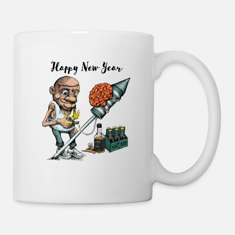 Frohes neues Jahr - Tasse - Weiß