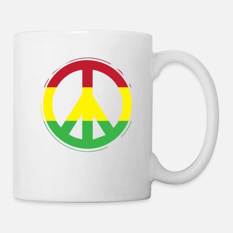 Peace Reggae Frieden Jah Geschenk - Tasse - Weiß