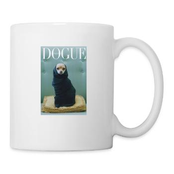 Dog chihuahua fashion magazine - Mug - white - Right