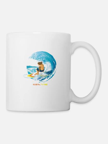 1 surf - Mug blanc - blanc