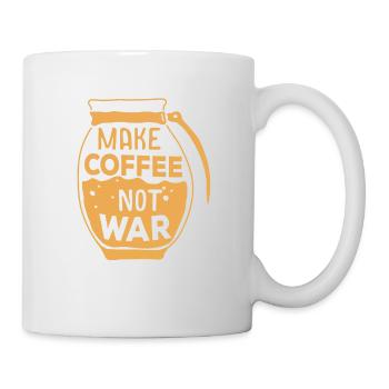 Make Coffee Not War Coffee Saying - Mug - white - Right
