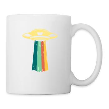 Ufo Alien Vintage Invasion Film Nerd Geek Geschenk - Tasse - Weiß - Rechts