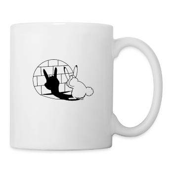 Lièvre jeu d’ombre Metal Rock Osterhase cadeau - Mug blanc - blanc - Droite
