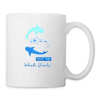 Save the Whale Sharks Shirt - Tasse - Weiß - Rechts