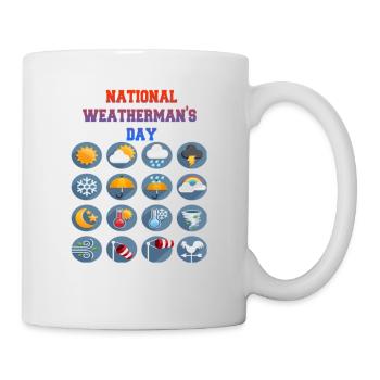 national weatherman's day - Mug - white - Right