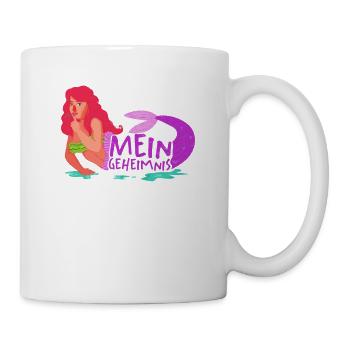 Meerjungfrau Geheimnis Lustig Geschenk - Tasse - Weiß - Rechts