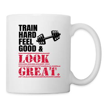 Dumbbell Bodybuilding Fitness Weights Sport Muscle - Mug - white - Right