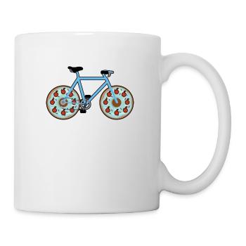 Donut Bike Donut Fahrrad - cooles Design - Tasse - Weiß - Rechts