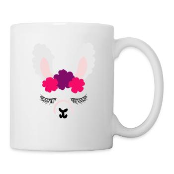 Lustige Lama-Lama-Alpaka-T-Shirt Geschenkideen - Tasse - Weiß - Rechts