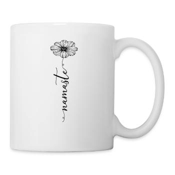 Namaste Blume Yoga Meditation Spirituell Geschenk - Tasse - Weiß - Rechts