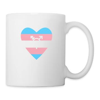 Transgender heart - Mug - white - Right