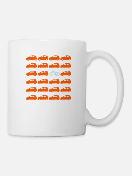 Denke Anders Fahrrad Radel Bike Velo Rad Geschenk - Tasse - Weiß