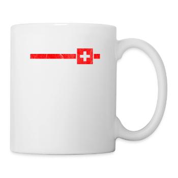 Drapeau Suisse Drapeau Retro Suisse Cadeau - Mug blanc - blanc - Droite