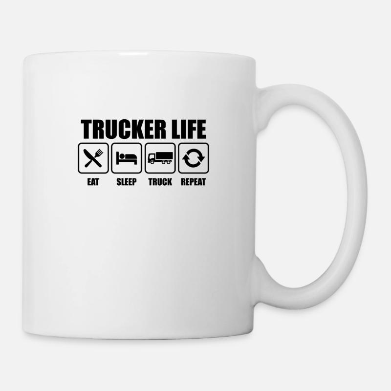Trucker Fernfahrer - Tasse - Weiß